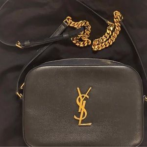 YSL Crossbody Camera Bag Black/Gold
